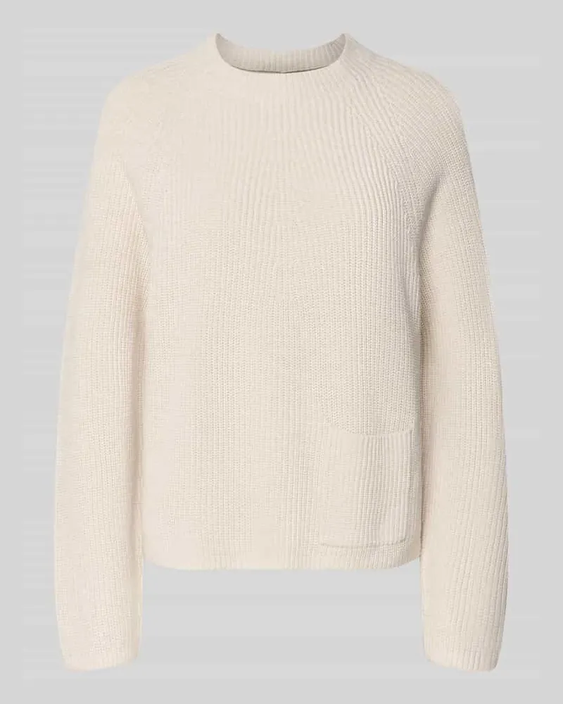 Oui  Regular Fit Pullover aus reiner Baumwolle Modell 'Riya Weiss