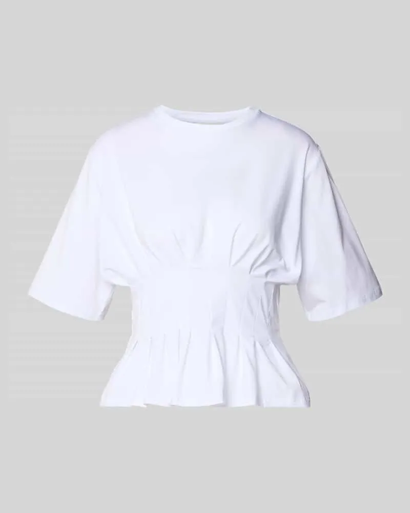 Gestuz T-Shirt in tailliertem Schnitt Modell 'inez Weiss