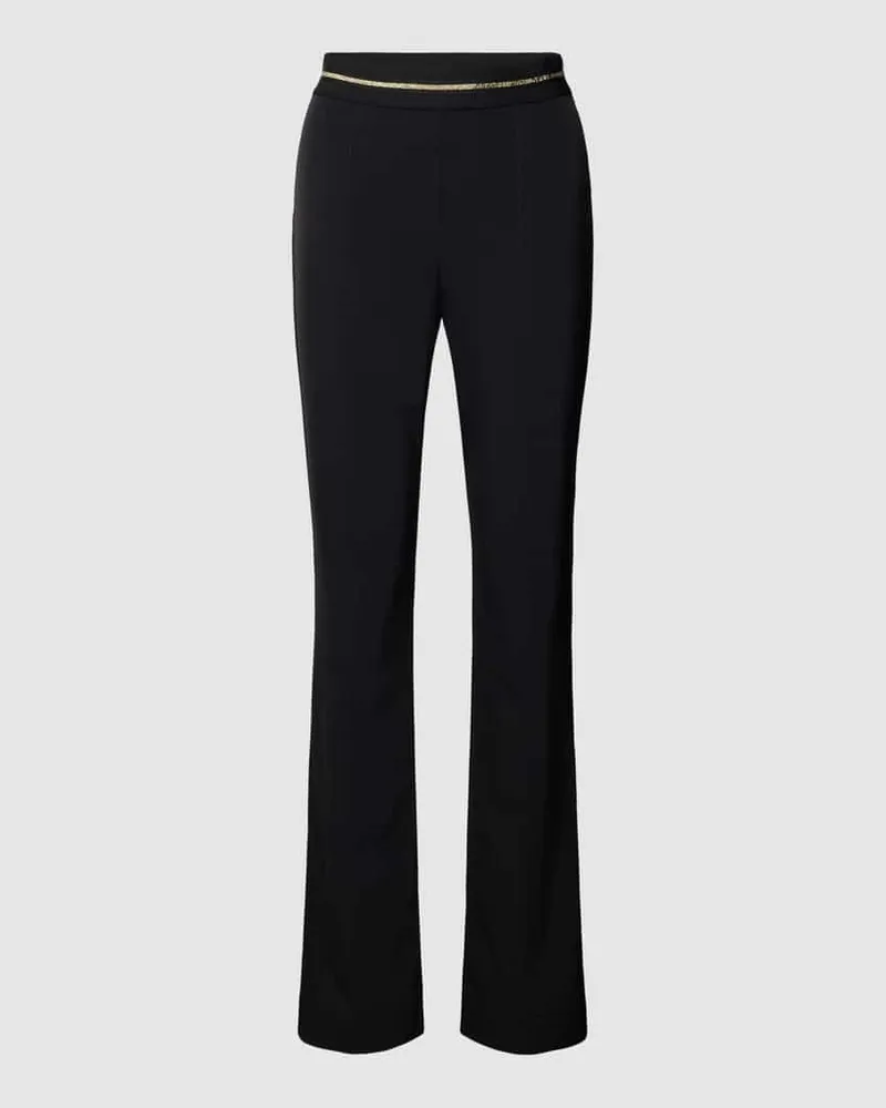 Marc Cain Feminine Fit High Waist Hose mit elastischem Bund Black