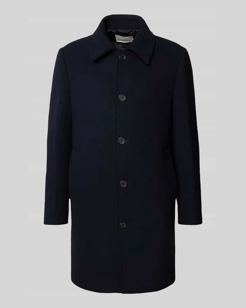 Selected Homme Regular Fit Wollmantel mit Umlegekragen Modell 'ARCHIVE Dunkelblau