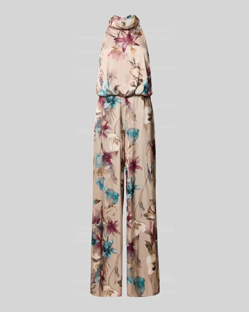 Vera Mont Relaxed Fit Jumpsuit mit floralem Allover-Print Beige