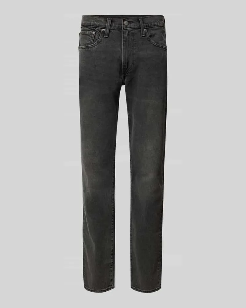 Levi's Straight Fit Jeans mit Logo-Patch Modell 'Taper Dunkelgrau