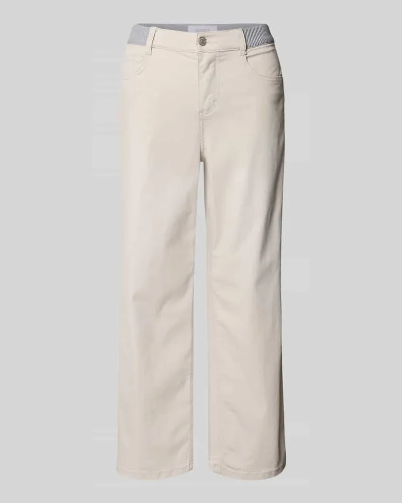 ANGELS  Caprijeans mit elastischem Bund Modell 'Linn Hellgrau