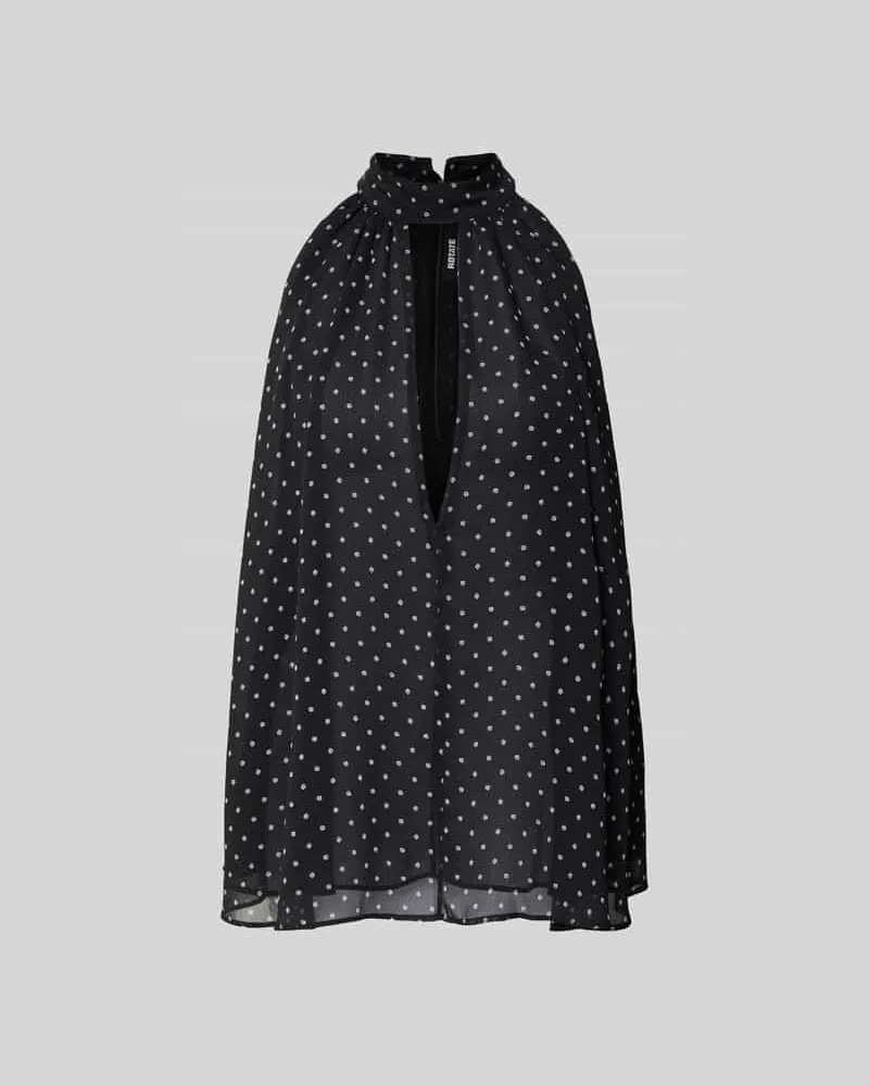ROTATE Birger Christensen Bluse mit floralem Allover-Print Black