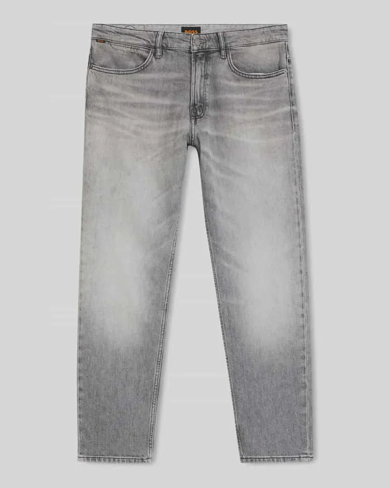 HUGO BOSS Regular Fit Straight Leg Jeans aus Baumwoll-Mix mit Lyocell-Anteil Modell 'RE.MAINE-2-BO Hellgrau