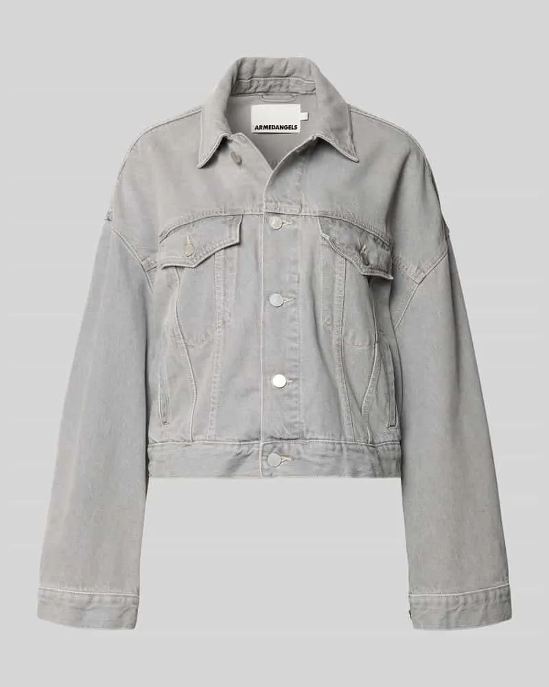 Armedangels Oversized Jeansjacke aus Lyocell-Baumwoll-Mix Modell 'PAASITHE Mittelgrau