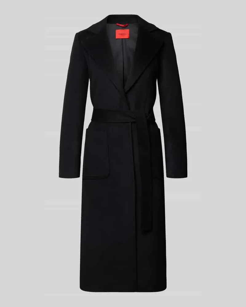 MAX&Co. Regular Fit Wollmantel mit Reverskragen Modell 'RUNAWAY Black