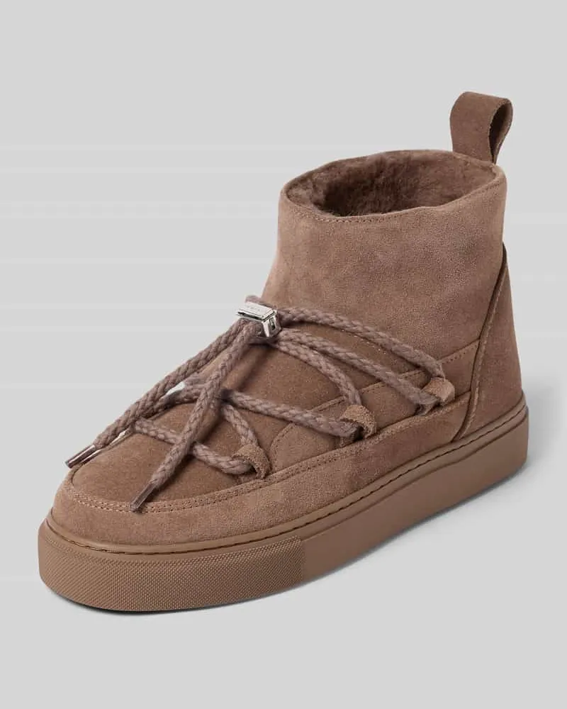 INUIKII Boots aus echtem Leder mit Logo-Detail Taupe