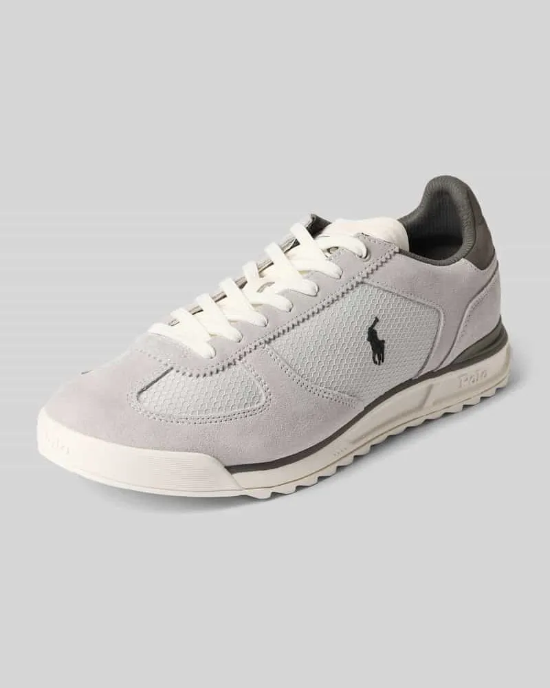 Ralph Lauren Low Top Sneaker mit Logo Detail Mittelgrau