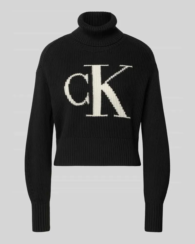 Calvin Klein Strickpullover mit Rollkragen Black