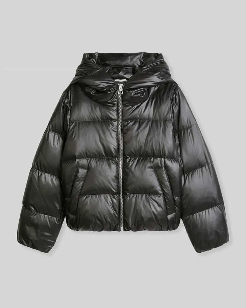 Marc O'Polo Steppjacke mit voluminöser Kapuze Anthrazit