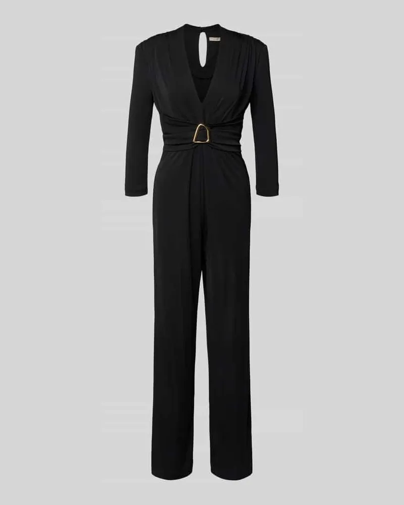 Rinascimento Regular Fit Jumpsuit mit Zierbesatz Black