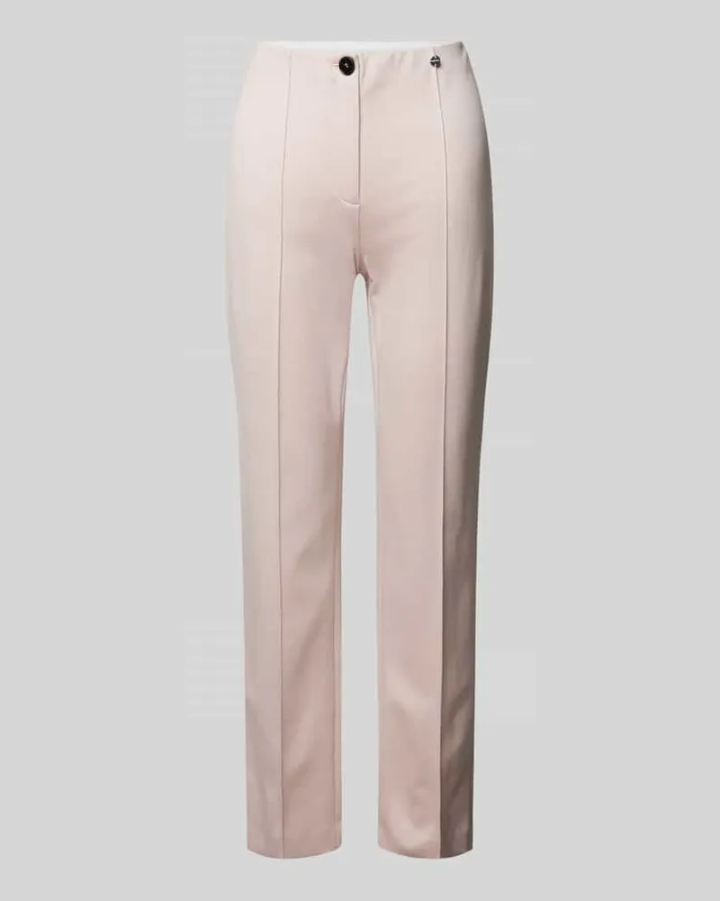 Marc Cain Slim Fit Stoffhose mit fixierten Bügelfalten Rosa