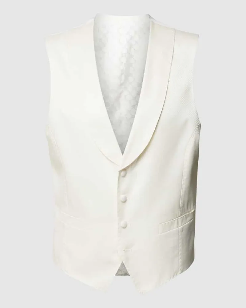 JOOP! Weste mit Leistentaschen Modell 'Westcoat Offwhite