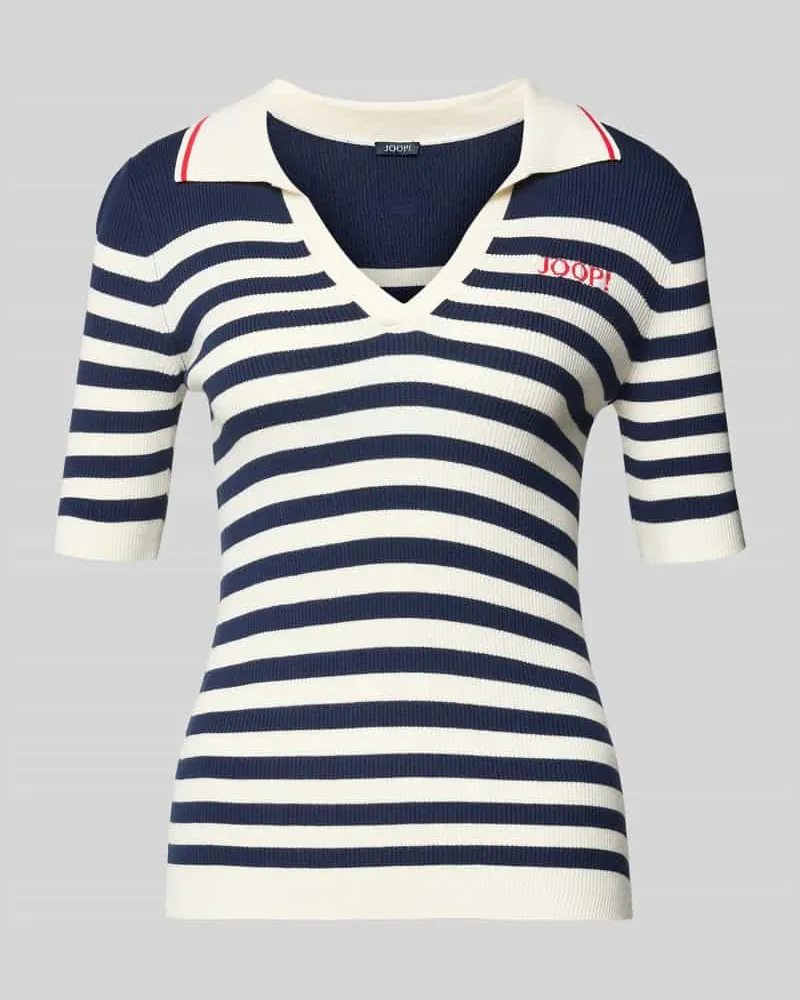 JOOP! T-Shirt aus Viskose-Mix in Strick-Optik Modell 'Kolo Marine