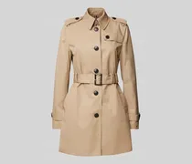 Trenchcoat mit Gürtel und Schulterriegeln
