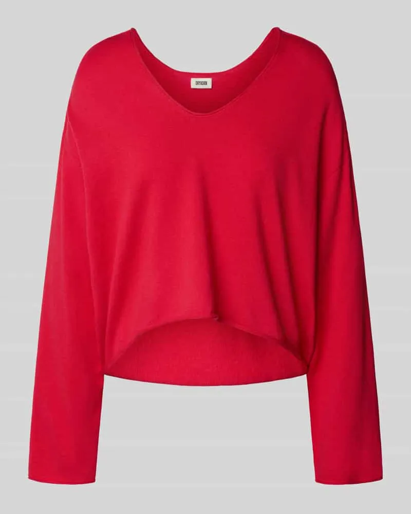 Drykorn Relaxed Fit Strickpullover aus Baumwoll-Kaschmir-Mix Modell 'SOMAIJA Hellrot