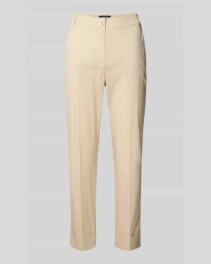 Marc Cain Regular Fit Hose in verkürzter Passform mit Eingrifftaschen Sand