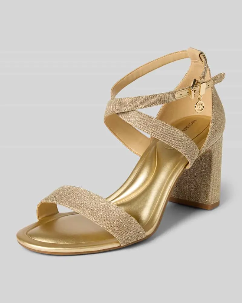Michael Kors Sandalette mit Blockabsatz Modell 'ALEXA Gold