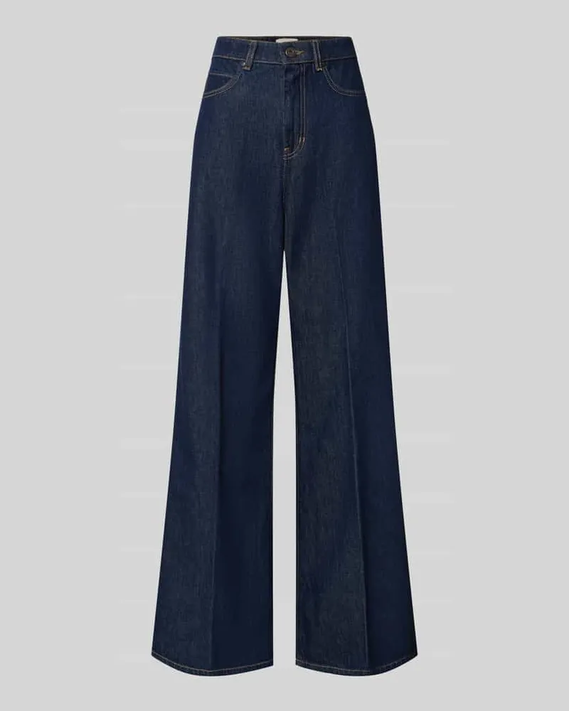 Max Mara Wide Leg Jeans aus reiner Baumwolle Modell 'SPORT Dunkelblau