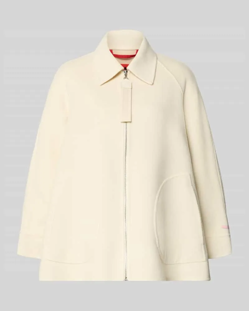 MAX&Co. Relaxed Fit Kurzmantel aus reiner Schurwolle Modell 'MCOSAGGINA Offwhite