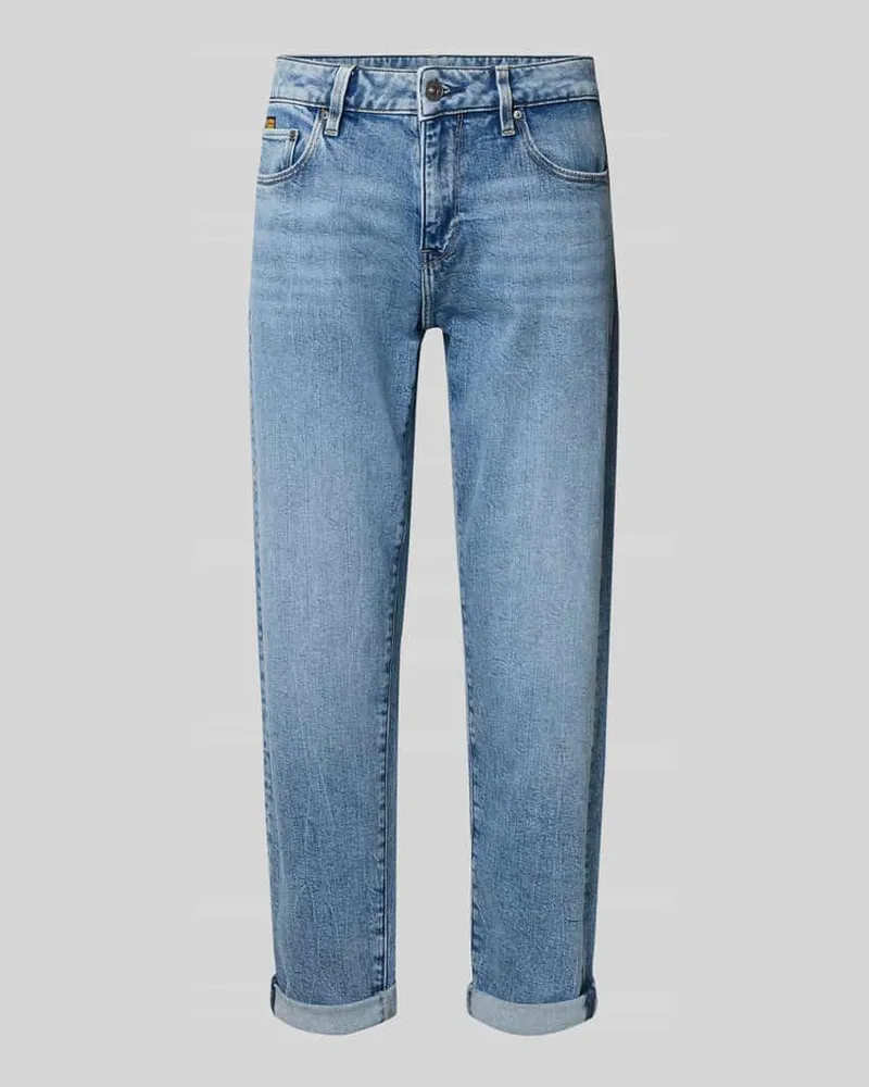 G-STAR RAW Straight Fit Jeans mit Logo-Patch Modell 'Kate Bleu