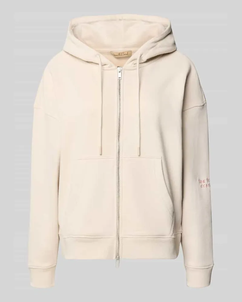 Smith & Soul Oversized Sweatjacke mit Kapuze Offwhite