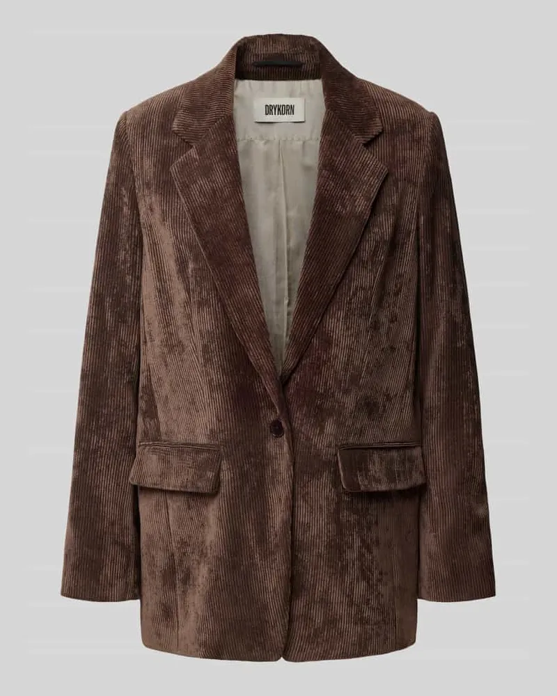 Drykorn Regular Fit Blazer aus Cord Modell 'GLENDALE Dunkelbraun