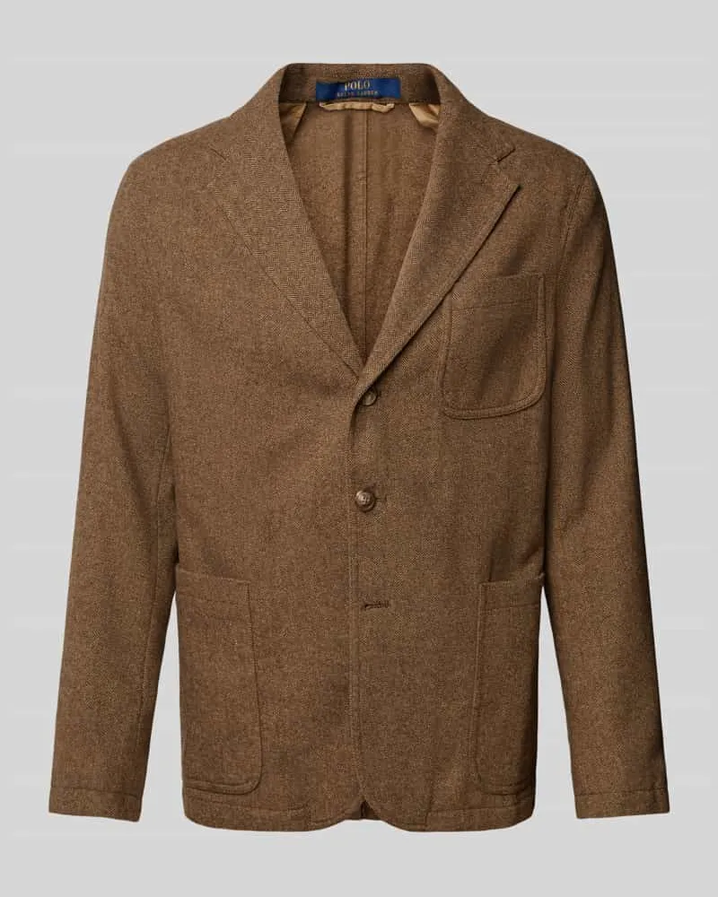 Ralph Lauren Sakko mit aufgesetzten Eingrifftaschen Camel