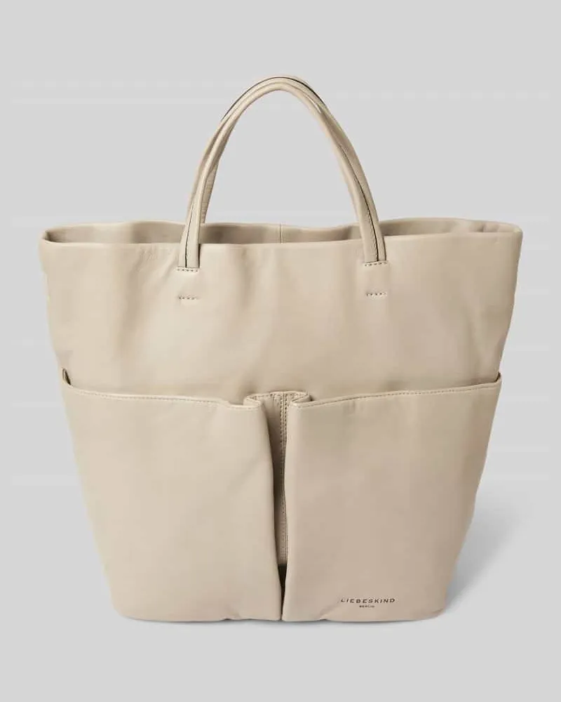 Liebeskind Shopper mit Label-Print Modell 'HERA Stein