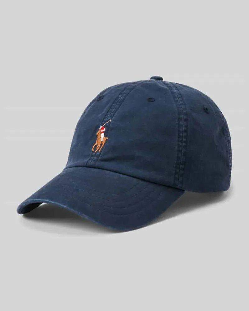 Ralph Lauren Cap aus Baumwoll-Mix mit Logo-Stitching Dunkelblau