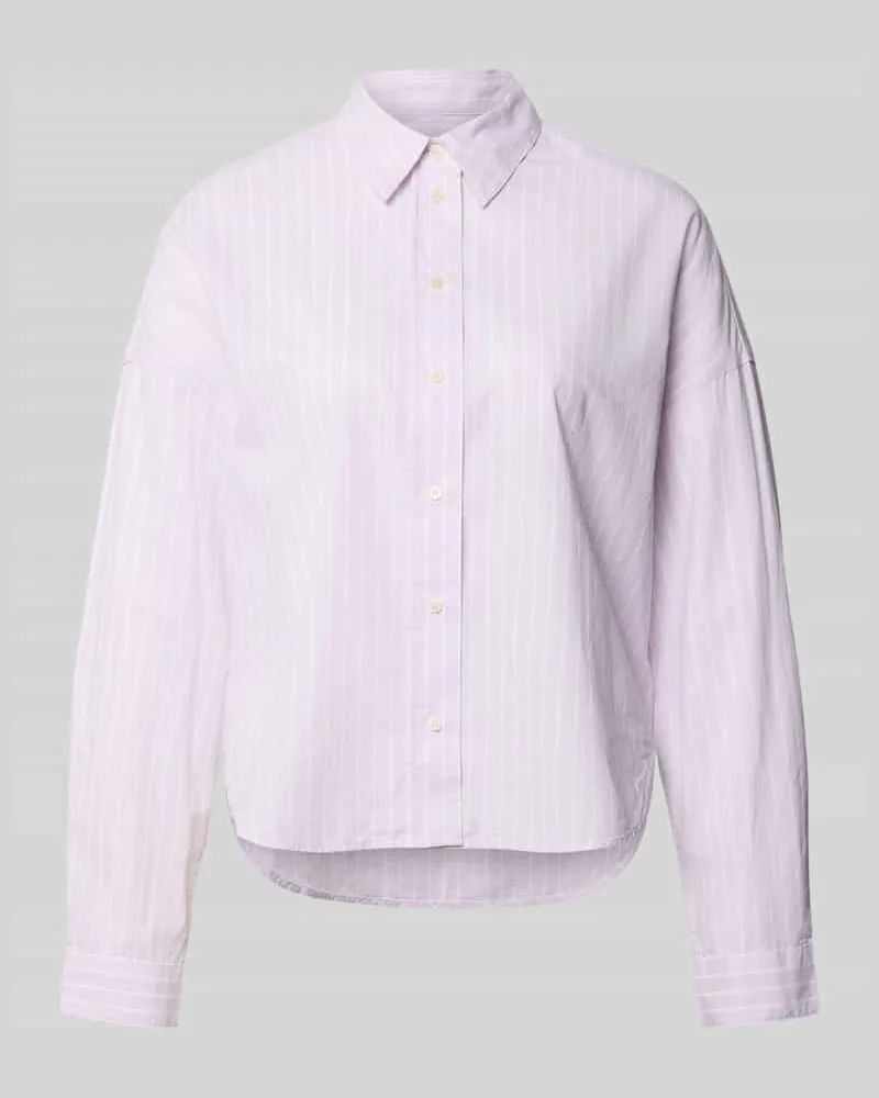 Marc O'Polo Relaxed Fit Hemdbluse aus reiner Baumwolle Rosa