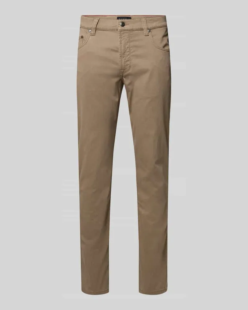 Bugatti Modern Fit Hose im 5-Pocket-Design Beige