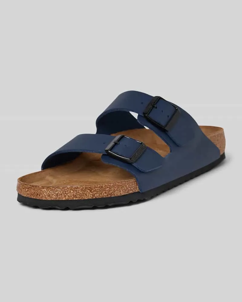 Birkenstock Slides mit Dornschließe Modell 'Arizona Blau