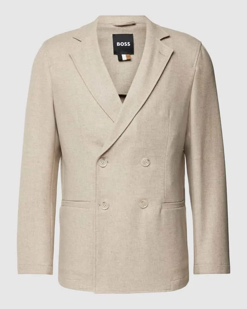 HUGO BOSS Sakko mit Reverskragen Modell 'Jaime Offwhite