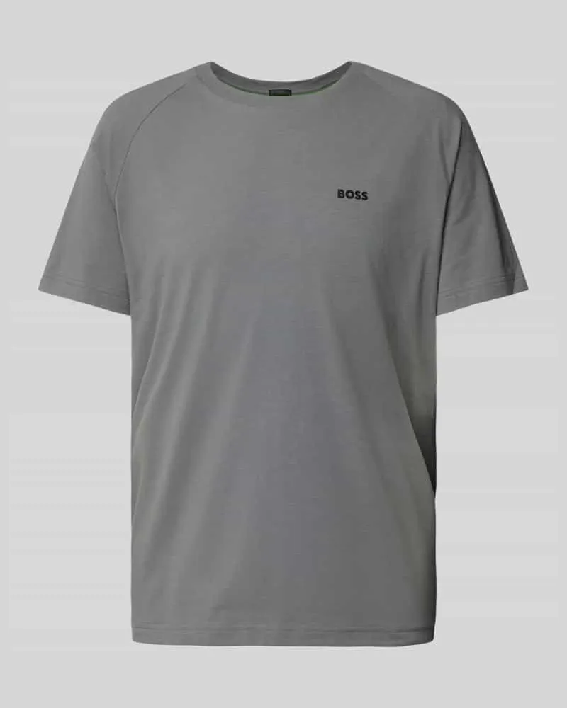 HUGO BOSS T-Shirt mit Label-Print Anthrazit