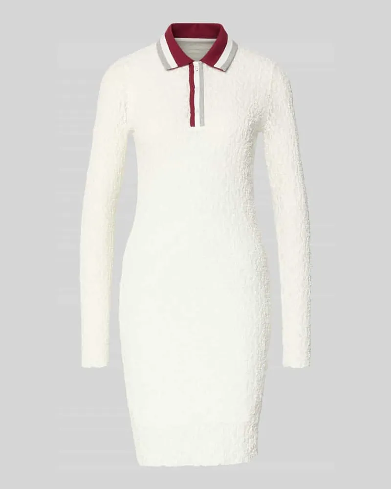 Marc Cain Slim Fit Kleid mit Polokragen Offwhite