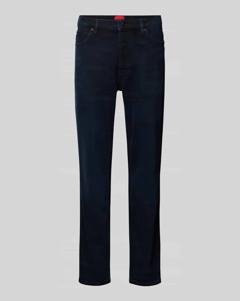 HUGO BOSS Tapered Fit Jeans im 5-Pocket-Design Jeansblau