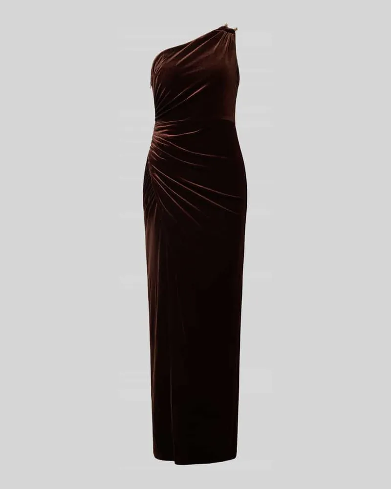 Adrianna Papell Regular Fit Abendkleid mit Raffungen Dunkelbraun