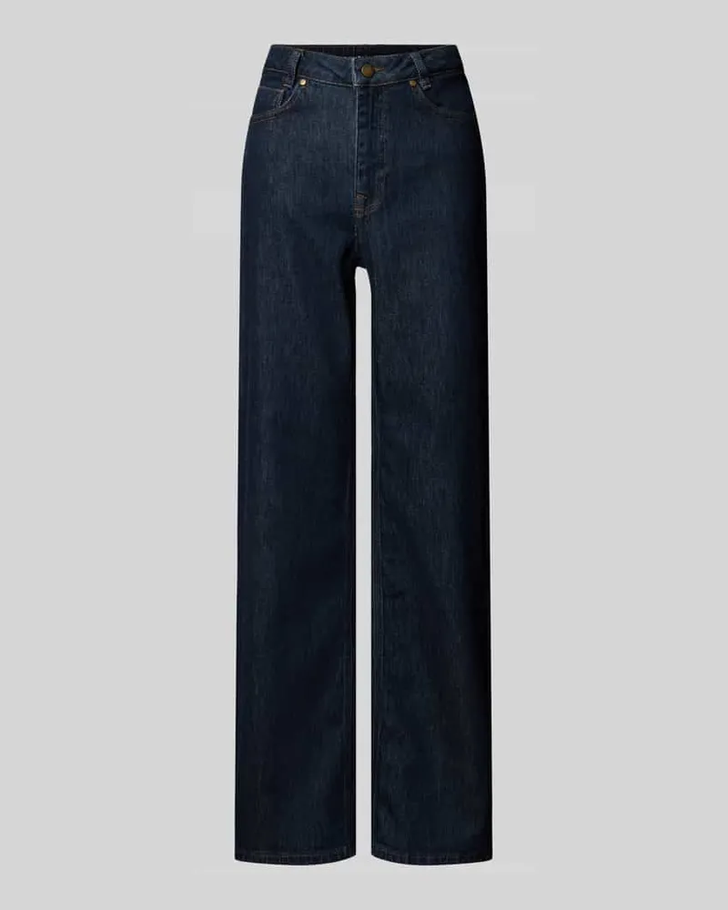 My Essential Wardrobe Straight Fit Jeans Modell 'Karli Dunkelblau