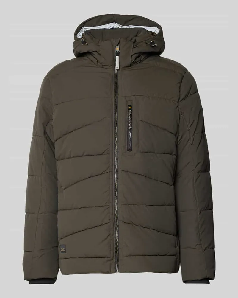 Camel Active Steppjacke mit Kapuze Dunkelbraun