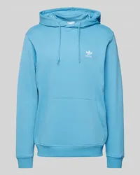 adidas Hoodie mit Label-Stitching Hellblau