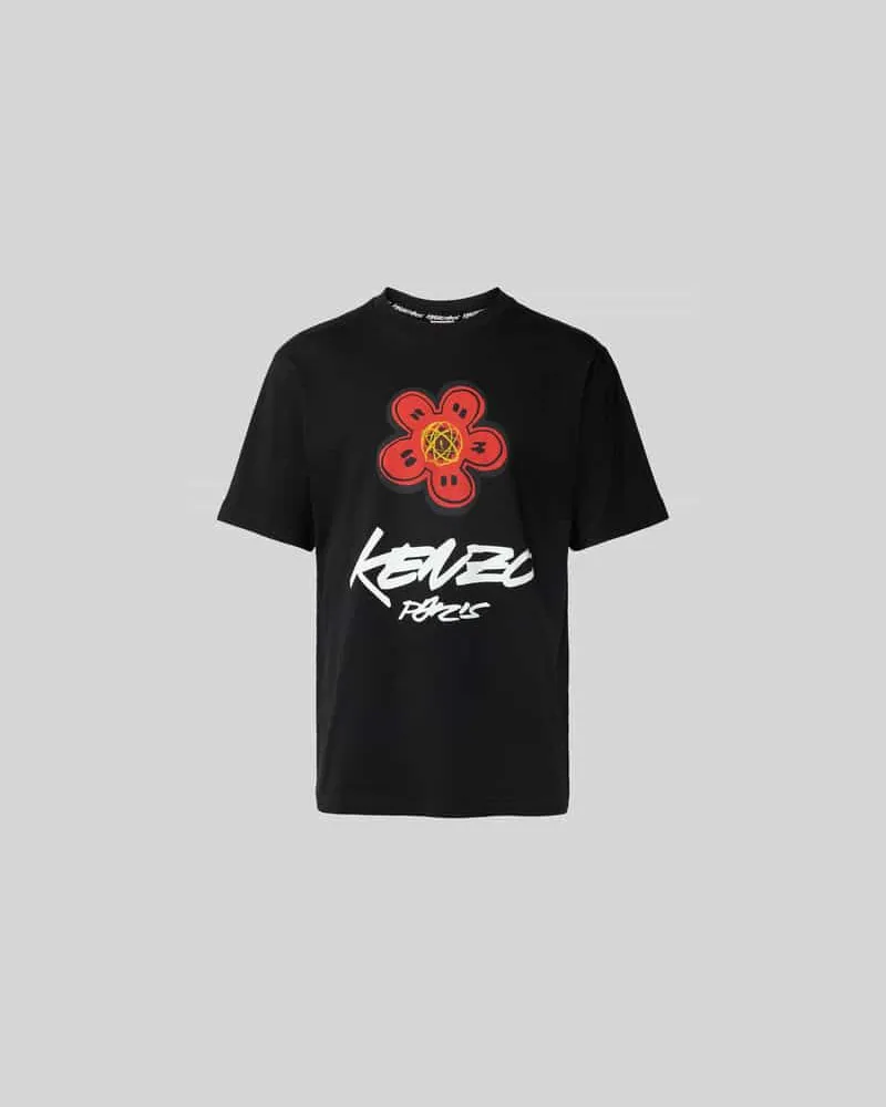 Kenzo Regular Fit T-Shirt mit Logo-Print Black