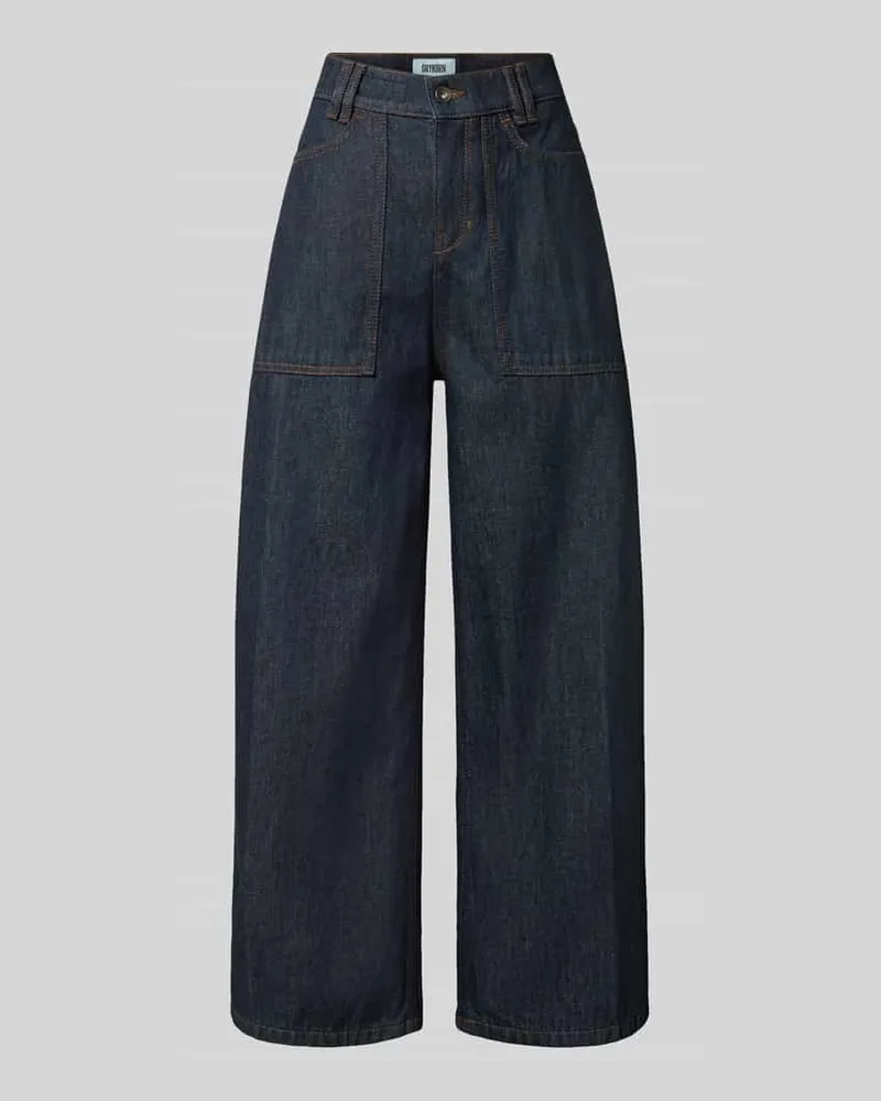 Drykorn Wide Fit Jeans mit Baumwoll-Anteil Modell 'Derive Dunkelblau