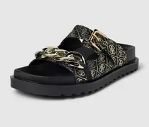 Slides mit Logo-Print Modell 'FATEMA