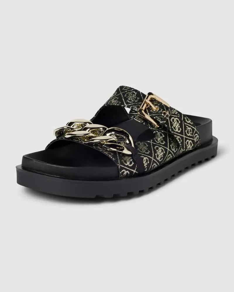 Guess Slides mit Logo-Print Modell 'FATEMA Black