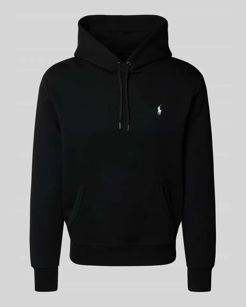 Ralph Lauren Hoodie mit Label-Stitching und Känguru-Tasche Black