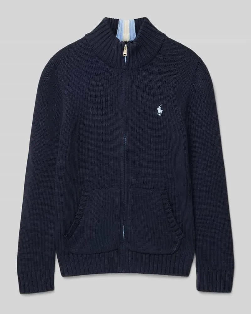 Ralph Lauren Strickjacke mit Reißverschluss Marine