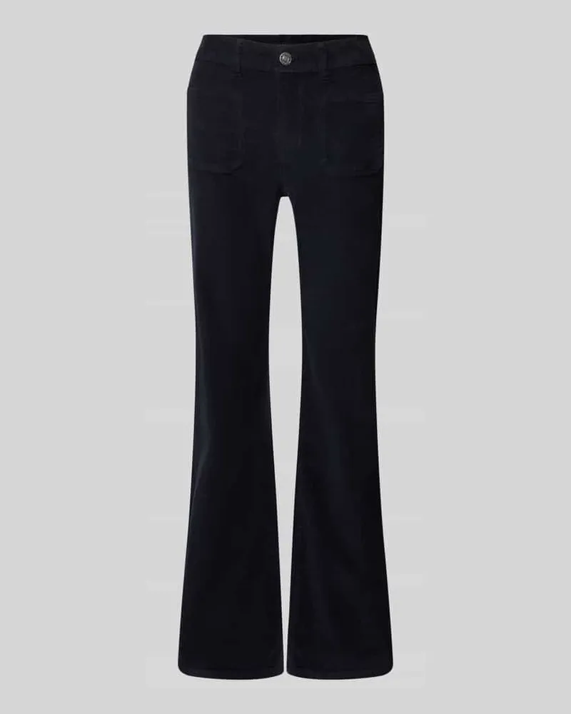 OPUS Flared Fit Cordhose in Cord-Optik Modell 'Ebbi Dunkelblau
