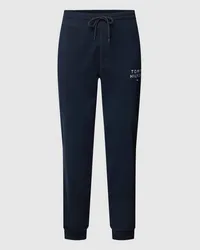 Tommy Hilfiger Sweatpants mit Label-Stitching Dunkelblau